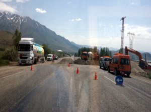 Bomb crater, Van, Turkey